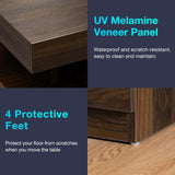 HOMMPA LED Nightstand with Wireless Charging Station Dark Walnut Mid Century Bedside Table with Led Light Smart Nightstand USB Port Type C Tall Night Table with 3 Drawers Wood Night Stand for Bedroom HOMMPA