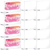 48 Clear Acrylic Place Cards Mini Clear Acrylic Table Place Card Acrylic Signs for Wedding Blank Plate Seating Chart Card for Table Numbers Sublimation Handwritten Name DIY Decor(Rectangle Style) Yalikop
