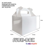 Subli-Box Cardboard Sublimation Blister Gift Pack 20 Units by Subli-Cloth Subli-Cloth