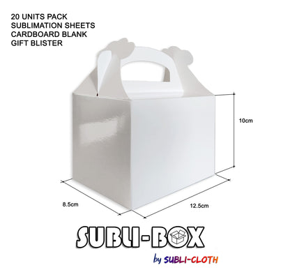 Subli-Box Cardboard Sublimation Blister Gift Pack 20 Units by Subli-Cloth