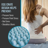 DMI 2-Inch Foam Mattress Topper, Egg Crate Foam Pad for Support, Air Circulation, Pressure Relief & Weight Distribution, Twin Size 33 x 72, Blue DMI