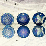 RESINWORLD 12-Cavity 1.37'' Shiny Flat Circle Silicone Mold with Hole, Round Keychain Mold, Pendant/Earrings Mold, Pet Tag Resin Casting Mold ResinWorld