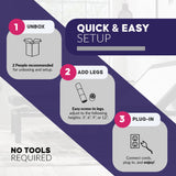 Blissful Nights King e3 Adjustable Bed Base Frame with Head and Foot Incline, Wireless Remote Control, Easy Assembly, and 10 Year Warranty Blissful Nights