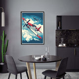 Yomiie 5D Diamond Art Kits for Adults, Airplane Diamond Painting Art DIY Full Round Drill Kits, Embroidery Rhinestone Diamond Crystal Craft Canvas Home Wall Decor 12x16 inch Yomiie