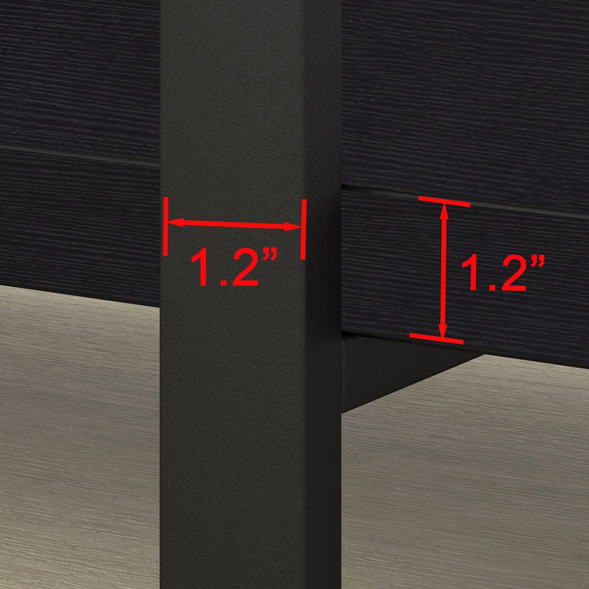 HSH 4 Tier Black Bookshelf, Industrial Metal Wood Storage Book Shelves, Modern Open 4 Shelf Bookcase and Display Etagere, Vertical Book Shelf for Bedroom Living Room Office HSH