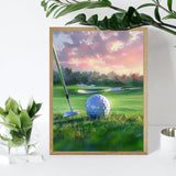 UPABLUNSO Golf Ball Field Diamond Painting Kit for Adult DIY Full Drill Diamond Art Golf 5D Gem Art Kits Painting Crafts for Home Decor 12x16 inch UPABLUNSO