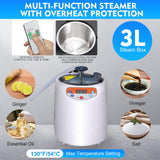 Portable Sauna Box,Steam Sauna Tent for Home Spa,Large Space Personal Home Sauna Tent Full Body with 3 L 1100 w Steamer,Chair,Foot Massager,Remote Control Included (Black) Linego