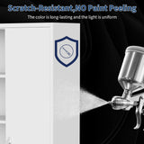 GarveeHome 72 in Steel Rolling Tool Cabinet with Lock | Heavy-Duty Garage Storage w/ 4 Adjustable Shelves & Pegboard | Industrial Organizer for Workshop Home GarveeHome