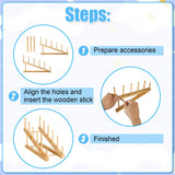 2pcs Wooden Puzzle Storage Rack, Slope Puzzle Display Stand Hold Up to 10 Sets Non-Skidding Puzzle Organizer Holder for Books Collection Lovers PEUTIER