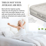 King Koil Luxury Twin Air Mattress with Built-in High Speed Pump for Camping, Home & Guests - 16" Twin Size Double High Airbed Luxury Inflatable Blow Up Mattress Waterproof King Koil