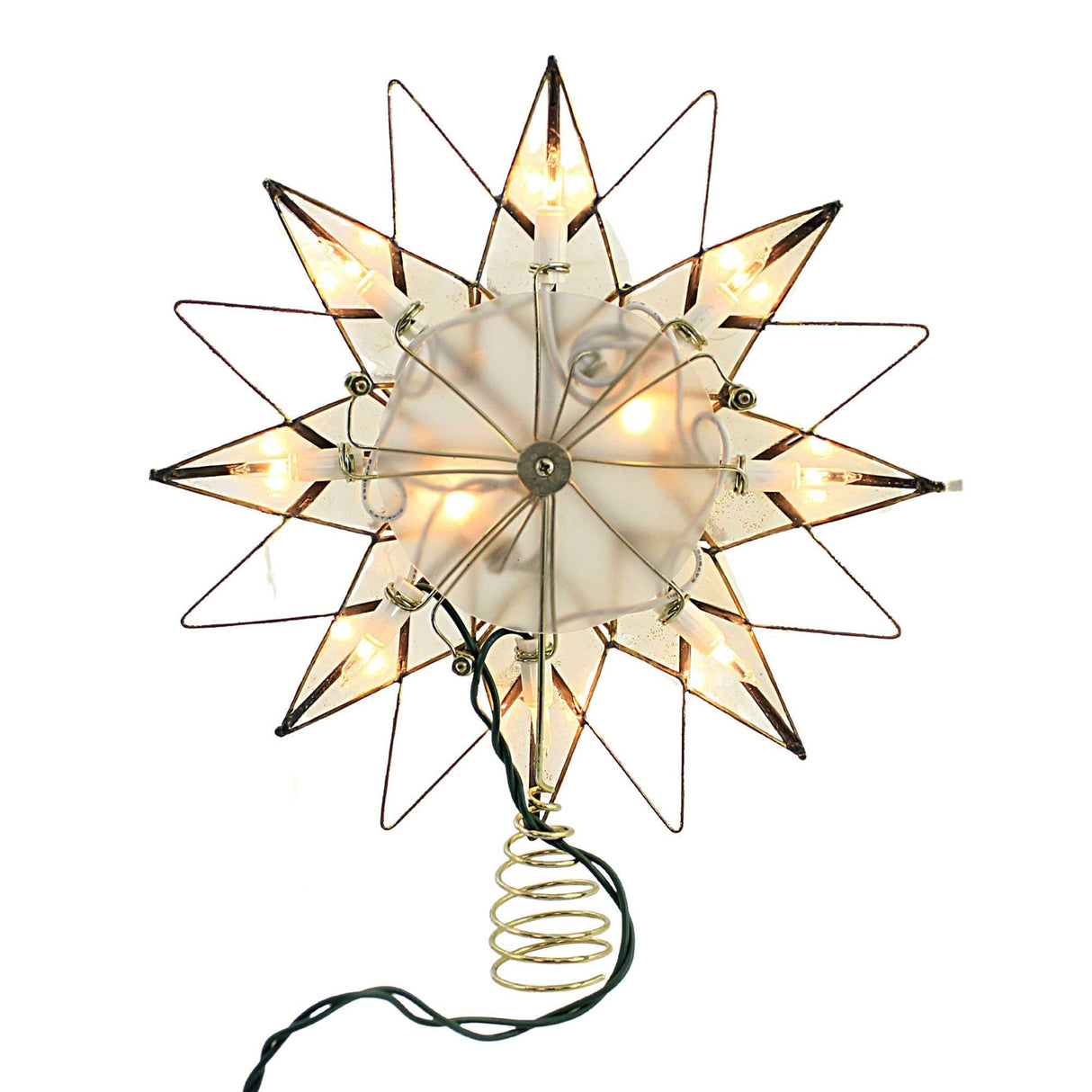 Kurt S. Adler UL3168 Lighted Treetopper, White, Gold Kurt S. Adler