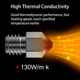 Tungsten Carbide 3D Printer MK8 Extruder Nozzle, High Temperature Printing, Super Wear Resistant, 0.4mm/1.75mm Dawnblade