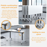 HSHBDDM Folding Conference Table Foldable Conference Table, Conference Rooms Flip Top Mobile Training Table, Folding Flip Top Office Meeting Table Mobile Conference Table for Office,Meeting Room HSHBDDM