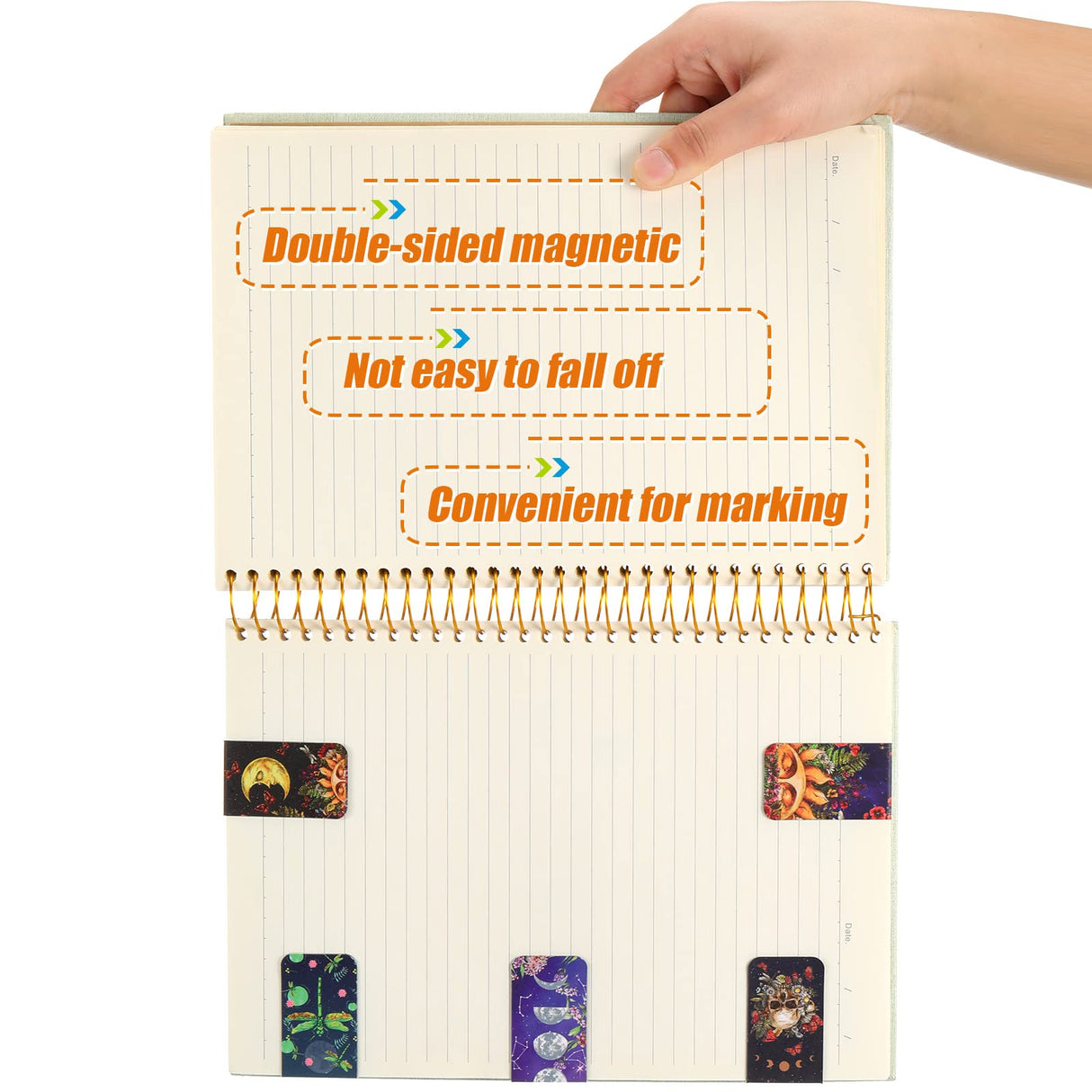 30 Pieces Magnetic Bookmarks Tarot Magnet Page Markers Multi Insect Magnet Bookmark Clips Magnetic Page Clips Assorted Book Marks Set for School Students Teachers Reading Supplies (3.94 x 1.18 Inches) Nezyo