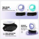 VEVOR Mini Heat Press - Small Heat Press Machine - 3 Heat Settings and Auto-Off - Portable Heat Transfer Machine - Sublimation Machine for T-Shirts/Hats/Coasters/Bags (White Blue) VEVOR