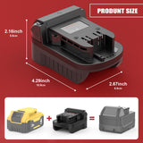 Adapter for DeWalt to Milwaukee Battery, Aikeec Battery Adapter for DeWalt 18 20V Lithium Battery Convert to for Milwaukee 18V M18 Battery Use for Milwaukee M18 Cordless Power Tool (Adapter only) aikeec