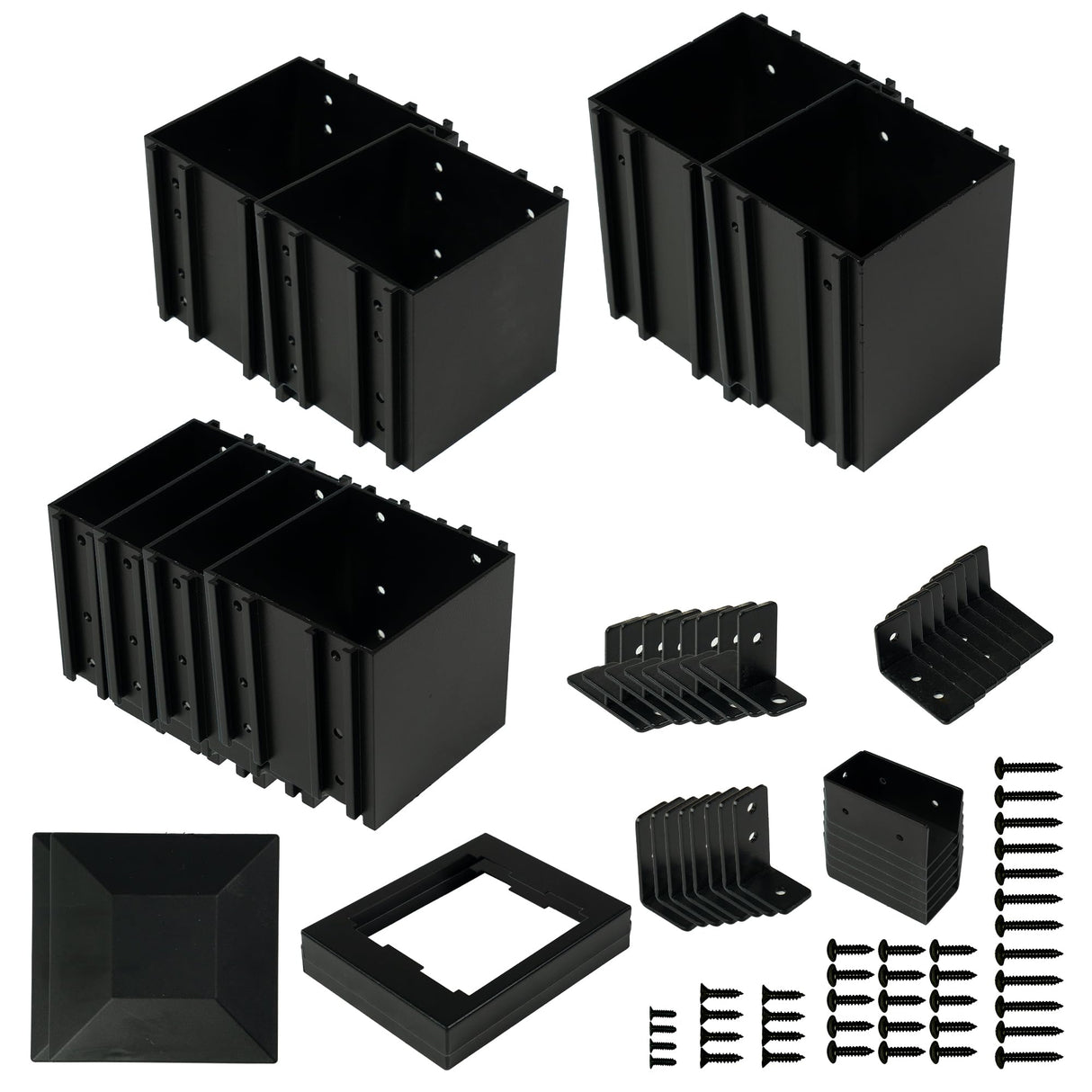 2 Sets DIY Pergola Brackets 3-Way Right Angle Corner Bracket, Gazebo Hardware Kits for Outdoor Patio Pergola Extension Wood Stand Kit Kozyard