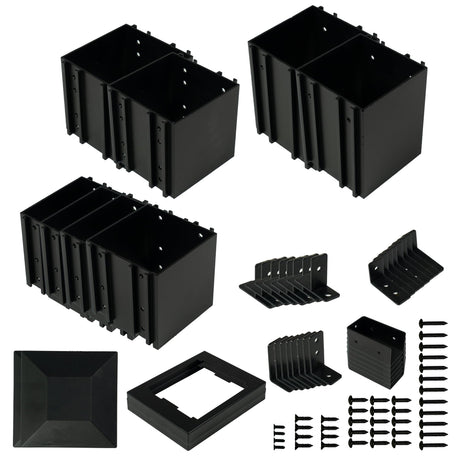 2 Sets DIY Pergola Brackets 3-Way Right Angle Corner Bracket, Gazebo Hardware Kits for Outdoor Patio Pergola Extension Wood Stand Kit Kozyard