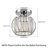 ZtuoYong Crystal Ceiling Light, Crystal Semi Flush Mount Ceiling Light Silver Crystal Chandelier for Kitchen Hallway Entrance Balcony Dining Rooms Living Rooms Bar Farmhouse … ZtuoYong