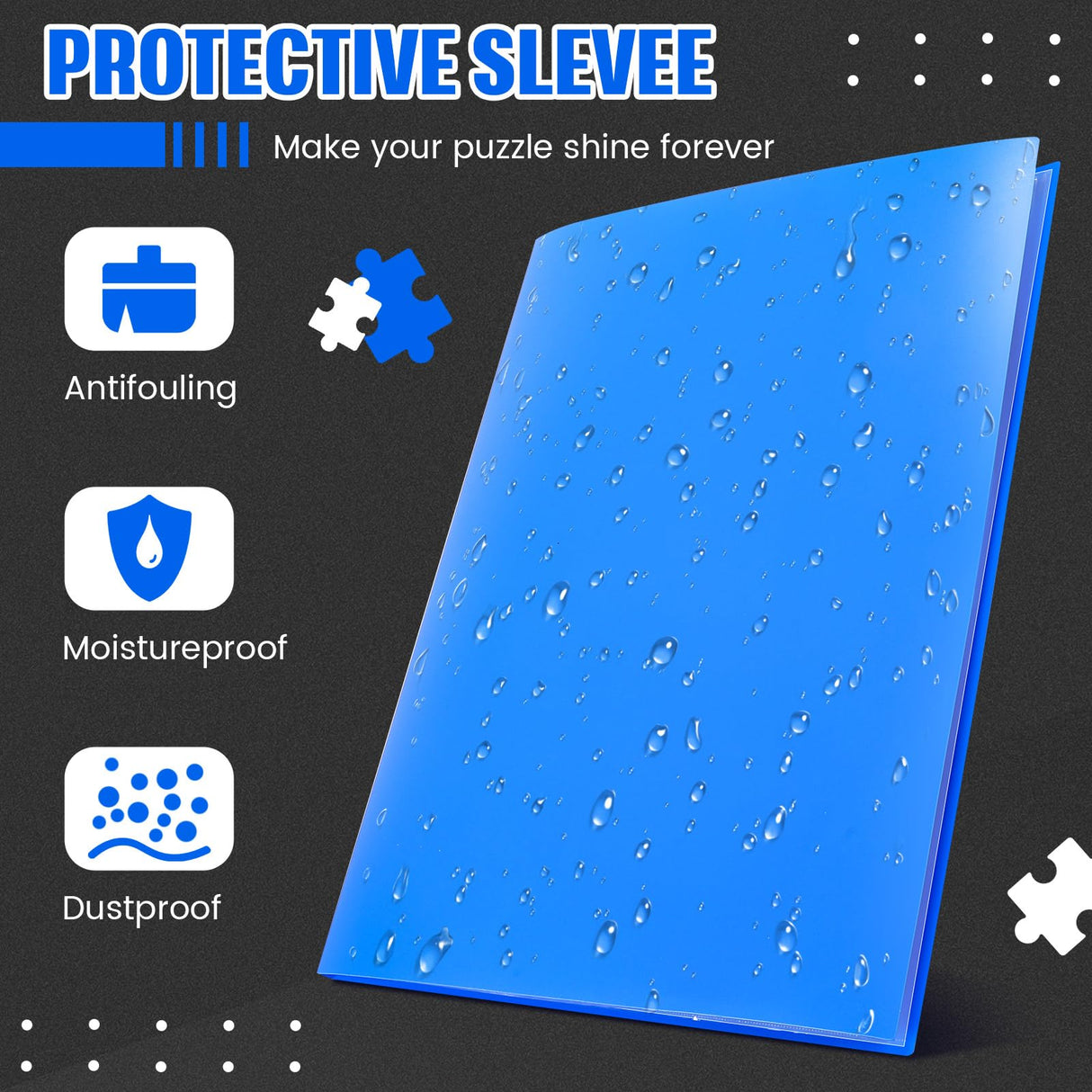 Nezyo 30 Pockets Puzzle Storage Folder Keeper for 1000 Pieces Jigsaw Organizers and Storage Large Capacity Puzzle Organizer, Dustproof and Protective Portable Accessory Nezyo