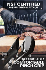 Dalstrong Carving Knife & Meat Fork Set - Gladiator Series Elite - 8" Honing Rod - Forged HC German Steel - 9 inch Carving Knife & Sheath - Hollow Ground Carving Set - Matching Fork - NSF Certified Dalstrong