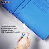 Kaisi Soldering Mat with Scale Ruler and Screw Position for Soldering, Phone and Computer Repair, Size: 21.6 x 13.8 Inches HengTianMei