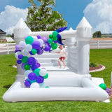 iLink-outer White Bounce House for Kids - 10x8x8FT Oxford White Bouncy House with Ball Pit, Perfect for Parties & Events,Safe and Fun for All Ages iLink-outer