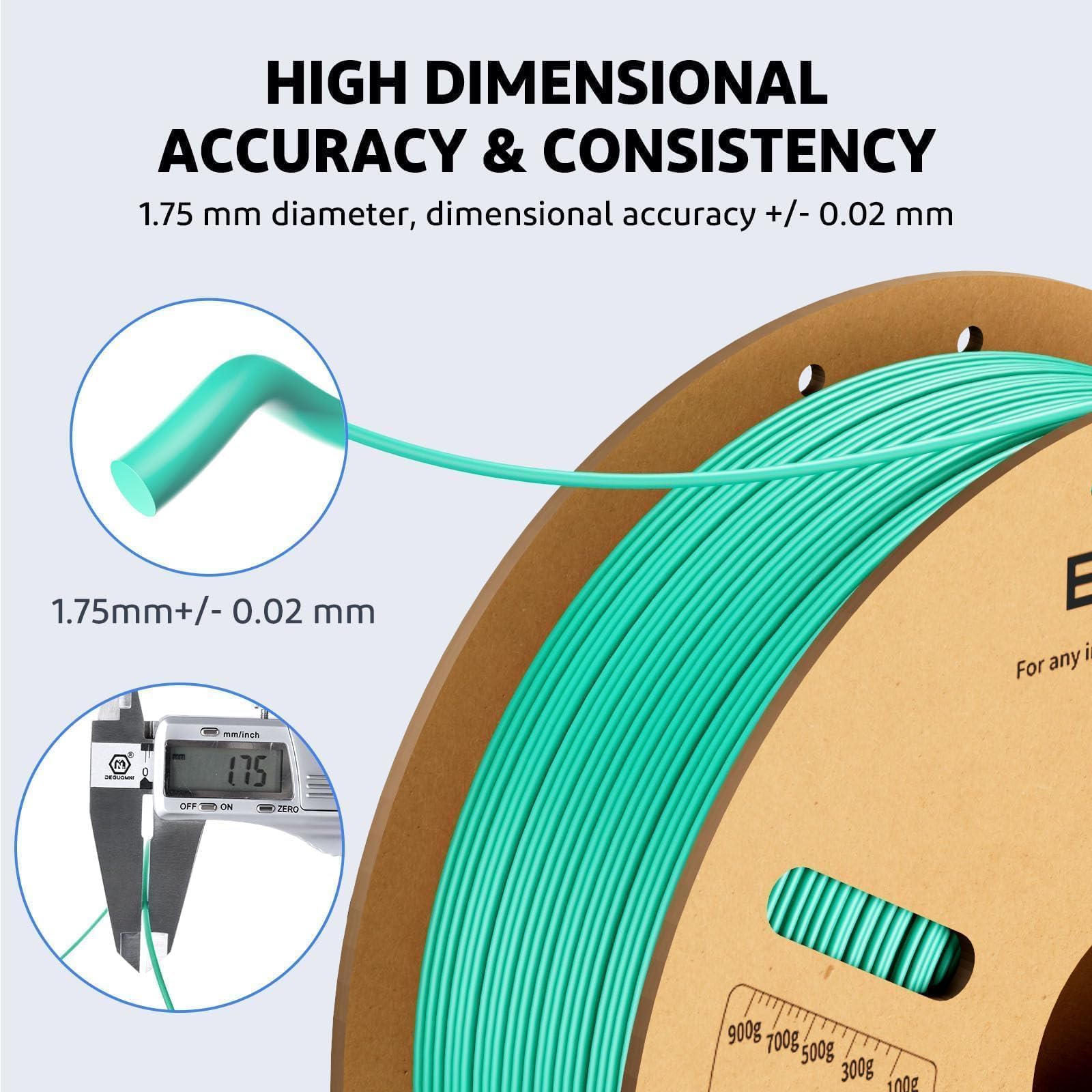 ELEGOO PLA Plus Filament 1.75mm White 2KG, PLA+ Tougher and Stronger 3D Printer Filament Pro Dimensional Accuracy +/- 0.02mm, 2 Pcs 1kg Spool(2.2lbs) Fits for Most FDM 3D Printers - WoodArtSupply