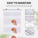 No Drilling Retractable Roller Window Shades W/3 Suction Cups, Black Blackout Blind Shade Temporary Cover Curtain for Home Bedroom Car (23.62" L×15.75" W, Laser Pattern) WoodArtSupply