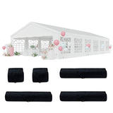 EROMMY 20x40ft Party Tent, Outdoor Wedding Tent, Heavy Duty Large Canopy Carport with Removable Sidewalls, 2 Roll-up Doors, 4 Storage Bags, Gazebo Shelter Tent for Party Event Commercials, White EROMMY
