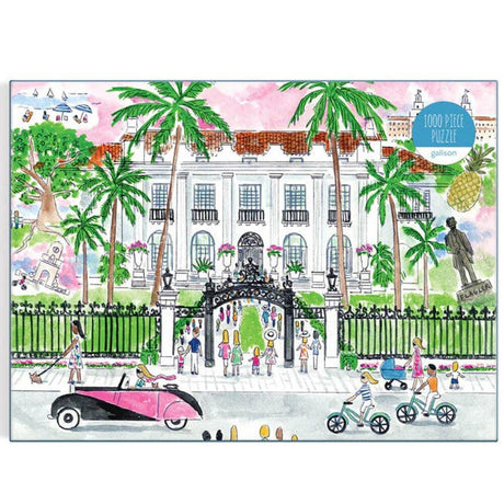 Galison - Michael Storrings A Sunny Day in Palm Beach 1000 Piece Puzzle from Galison - Beautiful 1000 Piece Puzzle for Adults, Challenging and Fun, Thick and Sturdy Pieces, Great Gift Idea Galison