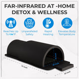 Golden Wave Far Infrared Sauna Dome, with 360° Body Coverage, Professional Home Spa Zero-EMF Unit with Therapeutic Stones, Single Person Use, Black Golden Wave