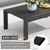 Vakollia 5 Pieces Modern Aluminum Patio Furniture Set, Outdoor Conversation Sets Metal Sectional Sofa with Coffee Table Vakollia