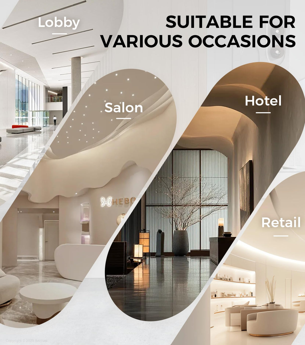 Anzhap L-Shaped Reception Desk with Counter, Front Desk Reception Counter with Drawer, Keyboard Tray & Cable Box for Office, Salon, Lobby, Checkout, Retail(White + Grey/Left, 63" L * 24" W * 39" H) Anzhap