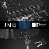 Gun Safe for Pistol, Quick Access Handgun Safe Firearm Lock Box,Gun Case for Home/Car/Travel - Keypad/Key Access,Silent Mode (PIN Code Version) LANGGER V