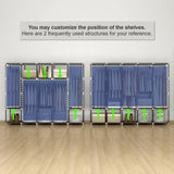 MOGELAFOO 83 Inch Wide Portable Closet Wardrobe, Clothes Storage Rack Organizer with Cover, 5 Clothes Hanging Rods and 10 Storage Shelves, Black MOGELAFOO