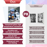 HYHOSHI 4Pack 7.87x11.8inch Sublimation Glass Photo Blanks, Wall Mount Tempered Glass Sublimation Blank Sign, Sublimation Blank DIY Picture Wall Frame Poster for Home Decor HYHOSHI