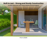 POLY & BARK Isla Modern Kitchen Chairs Set of 4 - Plastic Dining Chair with Metal Legs - Quick Assembly Simple Cafe Chairs Plastic for Indoor or Outdoor - Pistachio Green POLY & BARK