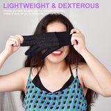 Sopito Heat Resistant Gloves with Silicone Bumps, Professional Heat Gloves for Hair Styling Curling Iron Wand Flat Iron, Black Sopito