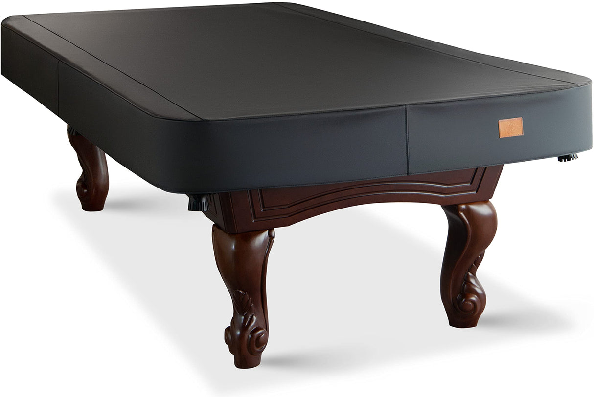 BearCover Heavy Duty Leatherette Billiard Pool Table Cover, Waterproof & Tearproof Covers for Pool Table 7/8/9FT Fitted (8 Feet/ Black) BEARCOVER