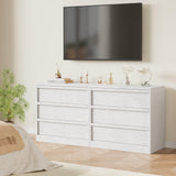 GarveeHome 3 Drawer Dresser for Bedroom, White Nightstand 3 Chest of Drawers with Large Storage, Small Modern Bedside End Table for Living Room, Nursery, Entryway GarveeHome
