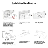 Boswillon Black Floating Shelves for Wall, 4 Sets Wall Mounted Shelves, Display Shelves for Wall Decor, Shelf for Bathroom, Kitchen, Living Room – Black Boswillon