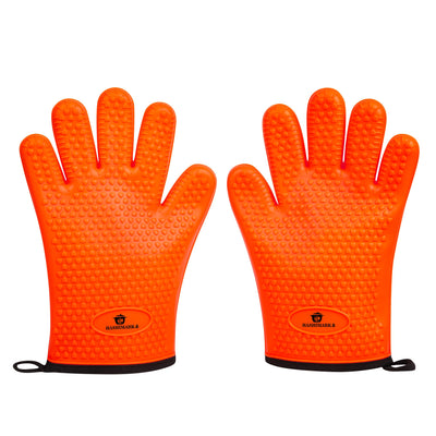 Heat-Resistant BBQ Gloves – Non-Slip Silicone Grip, Waterproof, Perfect for Grilling, Baking, & Smoking – High Heat Protection up to 500°F