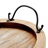 Farmlyn Creek Oval Wooden Serving Tray with Handles, Decorative Platter for Coffee Table, Living Room (15.75 x 10.8 x 1.25 in) Farmlyn Creek