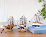 dedoot Wooden Sailboat 6 Pack Miniature Sailboat Model Ship Nautical Decor Tabletop Decorative Ornament for Ocean Theme Home Decor, 5.5x5x1.2 Inch dedoot