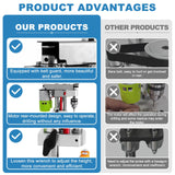 MXBAOHENG Mini Desktop Drill Press 7-speed Micro Drill Press with Work Light for Wood, Crafts and Jewelry Making, Small Table Drilling Machine 795 Motor B10 Chuck, with Belt and Motor Protective Cover MXBAOHENG