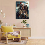 Native American Paint by Numbers Kit for Adults, 16"x20" Canvas Painting Kit for Beginners, Modern Aesthetic DIY Paint by Number on Canvas for Home Wall Decor 59 Generic
