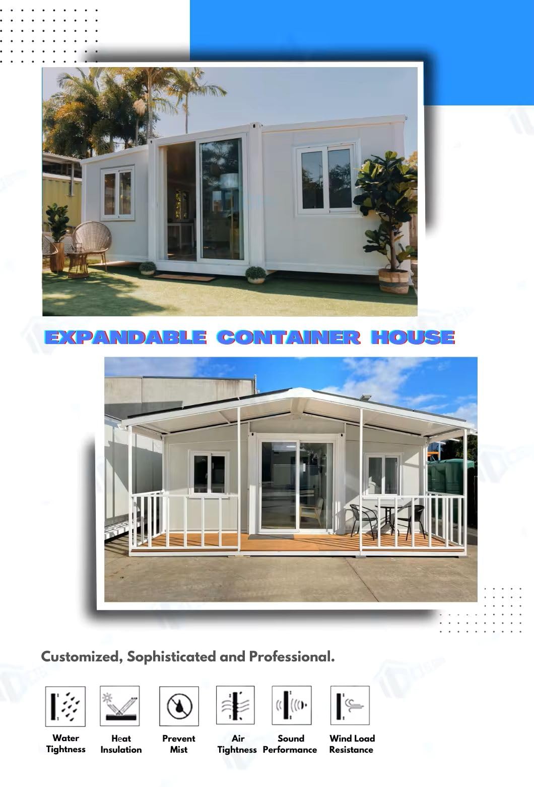 30 FT Tiny House to Live in, Portable Prefab House with 2 Bedroom,1 Fully Equipped Bathroom and Kitchen, Prefabricated Container House for Adult Living, Foldable Mobile Home with Steel Frame  - WoodArtSupply