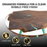 Teexpert Deep Pour Epoxy Resin 3 Gallon Kit: New Version 2-5 inch Deep Pour Resin for Large Wood Working River Table Crystal Clear UV Resistant Epoxy Resin - 2:1 Mix by Weight Teexpert