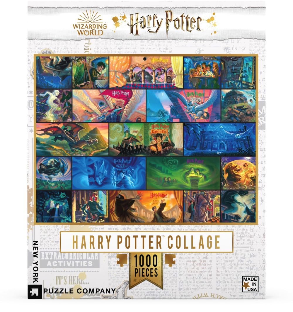 New York Puzzle Company - Harry Potter Harry Potter Collage - 1000 Piece Jigsaw Puzzle for Family Game Nights by Mary GrandPré New York Puzzle Company